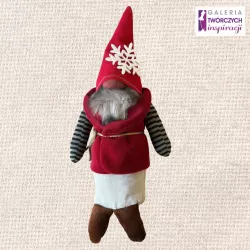 Czerwony Mikołajek - Lalka tekstylna 48 cm